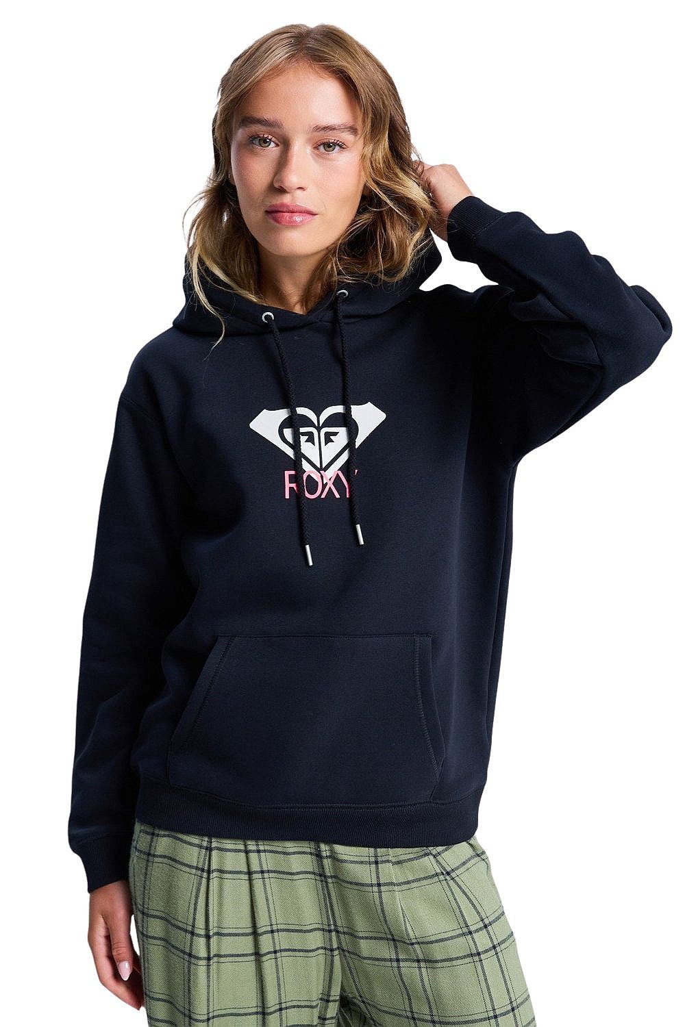 mikina Roxy Surf Stoked Hoodie Brushed Art - KVJ0/True Black - women´s
