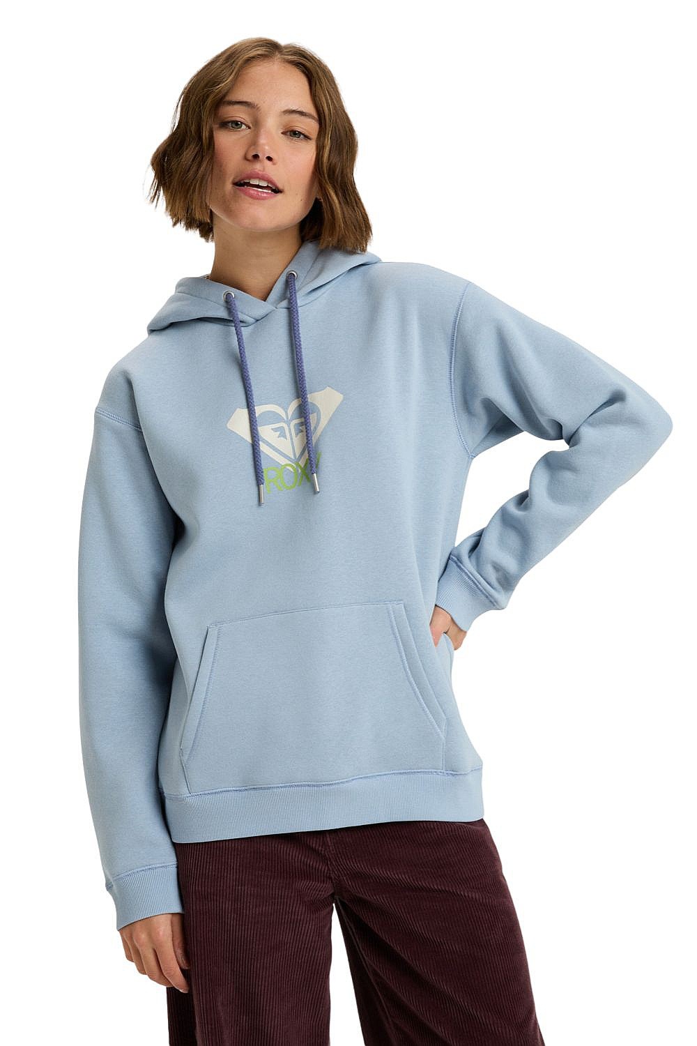 mikina Roxy Surf Stoked Hoodie Brushed Art - BKJ0/Blue Blizzard - women´s