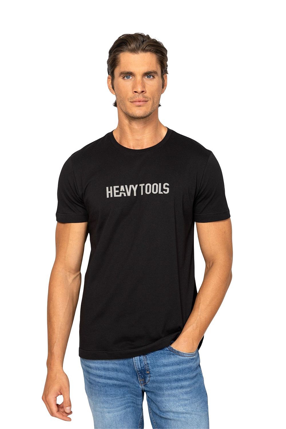 рубашка Heavy Tools Mangi - Black - men´s