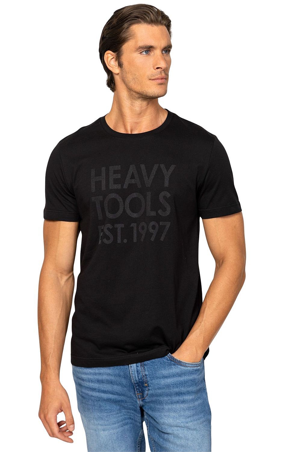 tricou Heavy Tools Manzar - Black - men´s