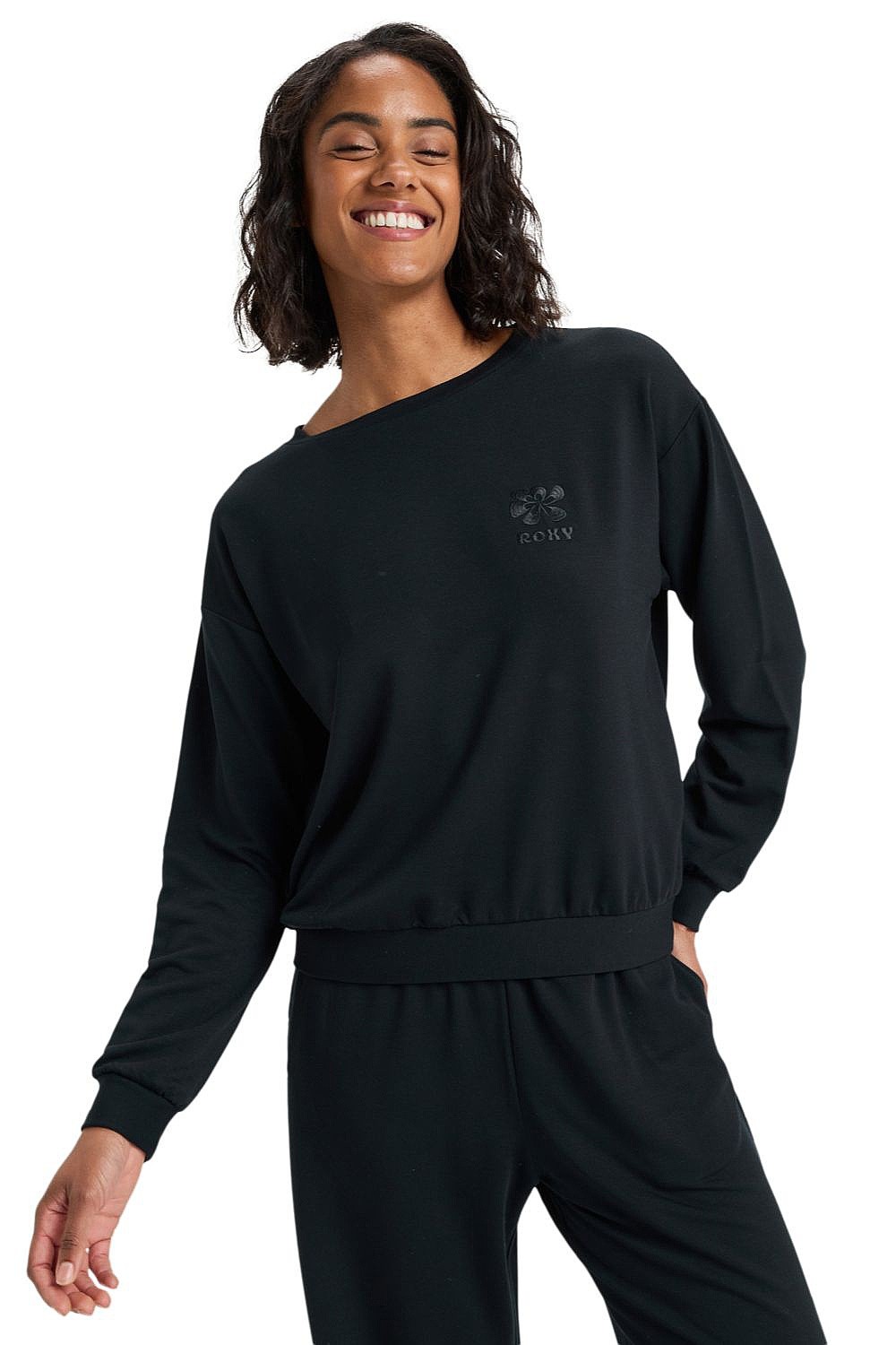 mikina Roxy Surfing By Moonlight - KVJ0/True Black - women´s