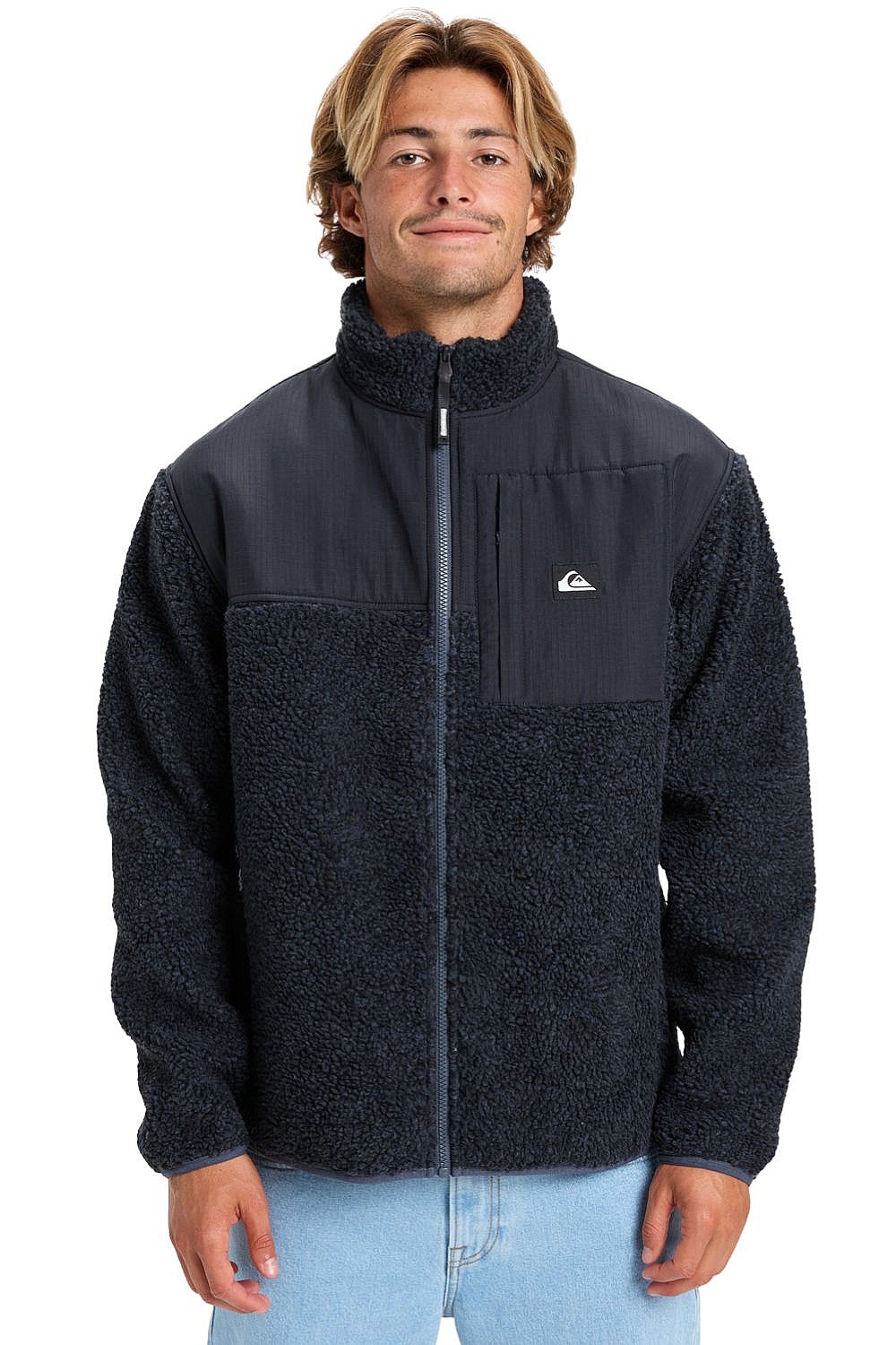 sweat-shirt Quiksilver Shallow Water Zip - KSH0/India Ink - men´s