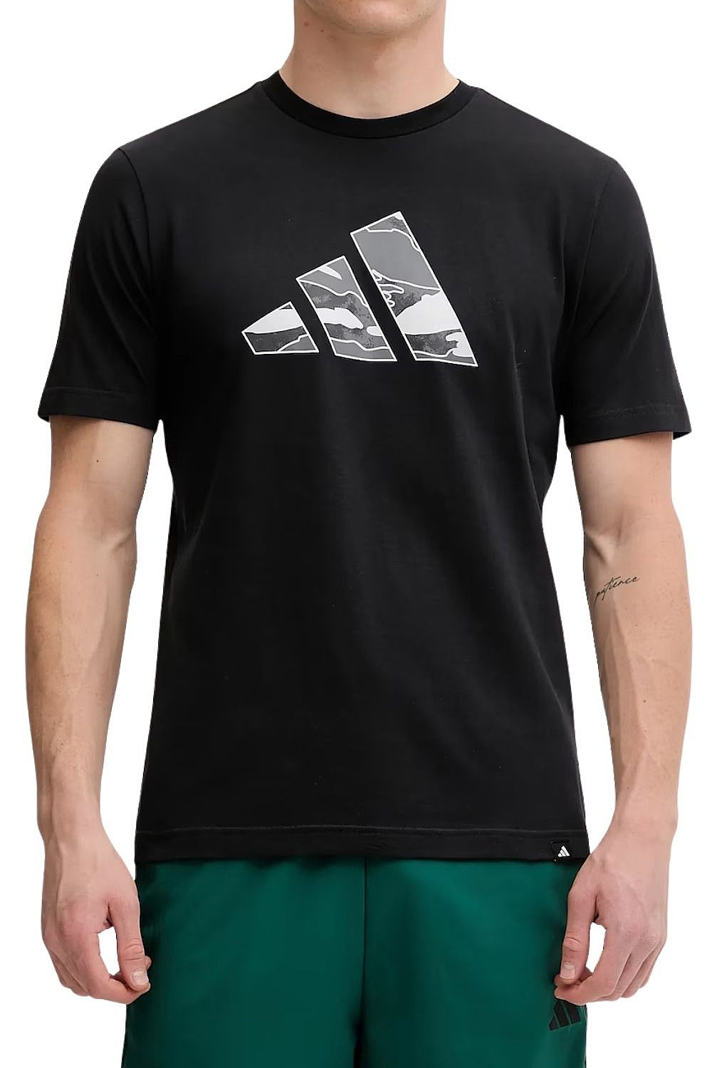 camisa adidas Performance Camo Logo Graphic - Black - men´s