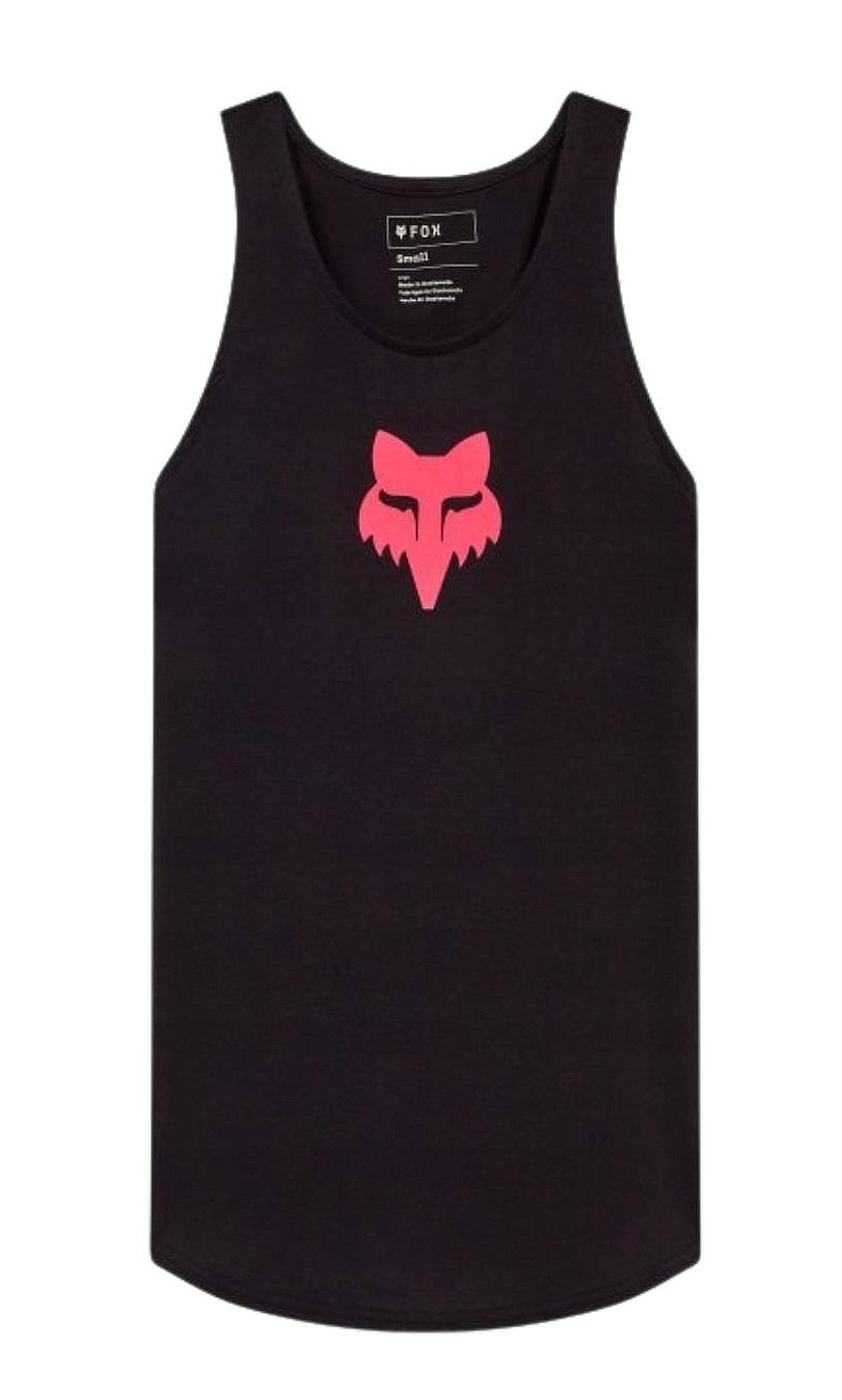 tílko Fox Head - Black/Pink