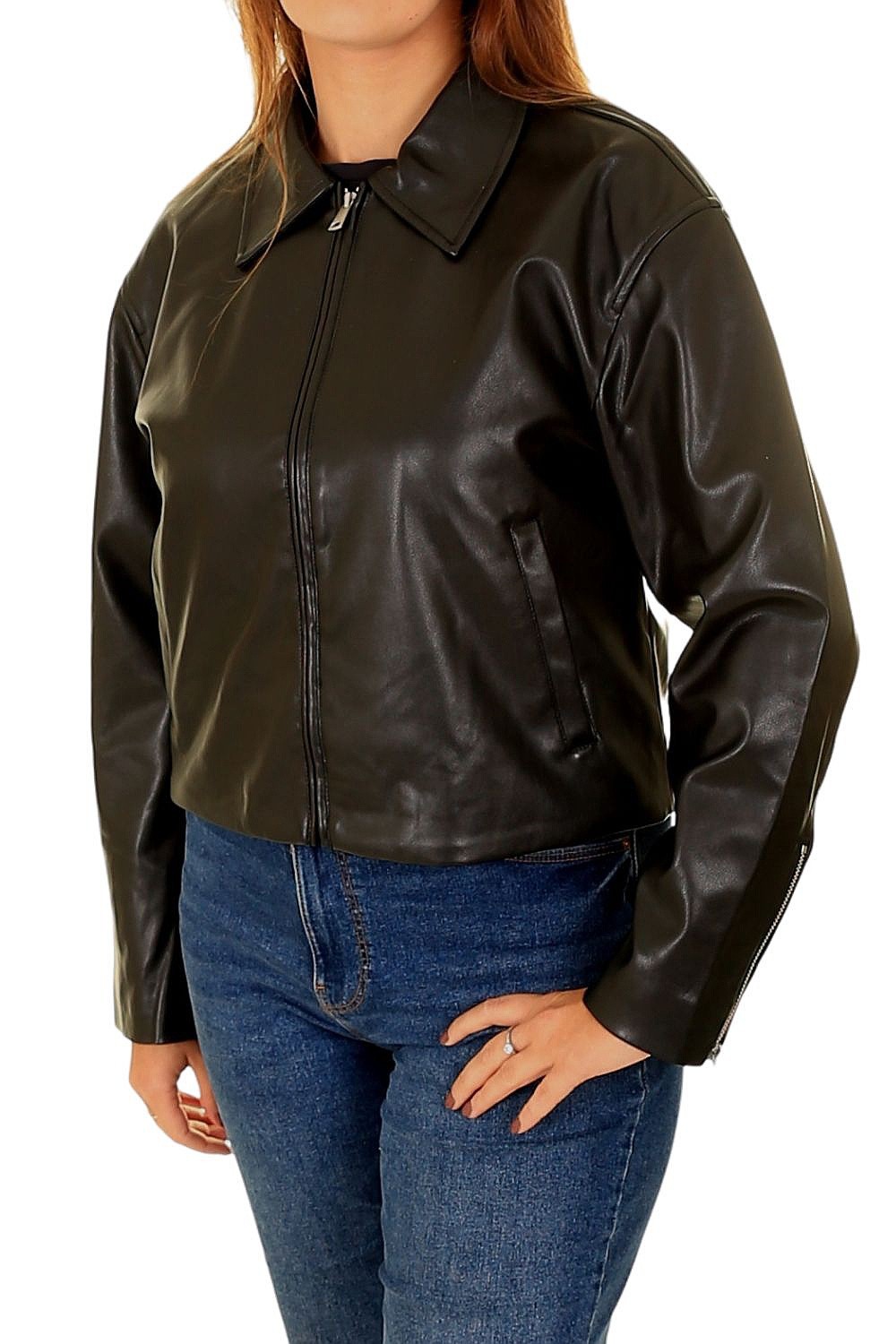 veste ONLY Nicki Faux Leather - Black - women´s