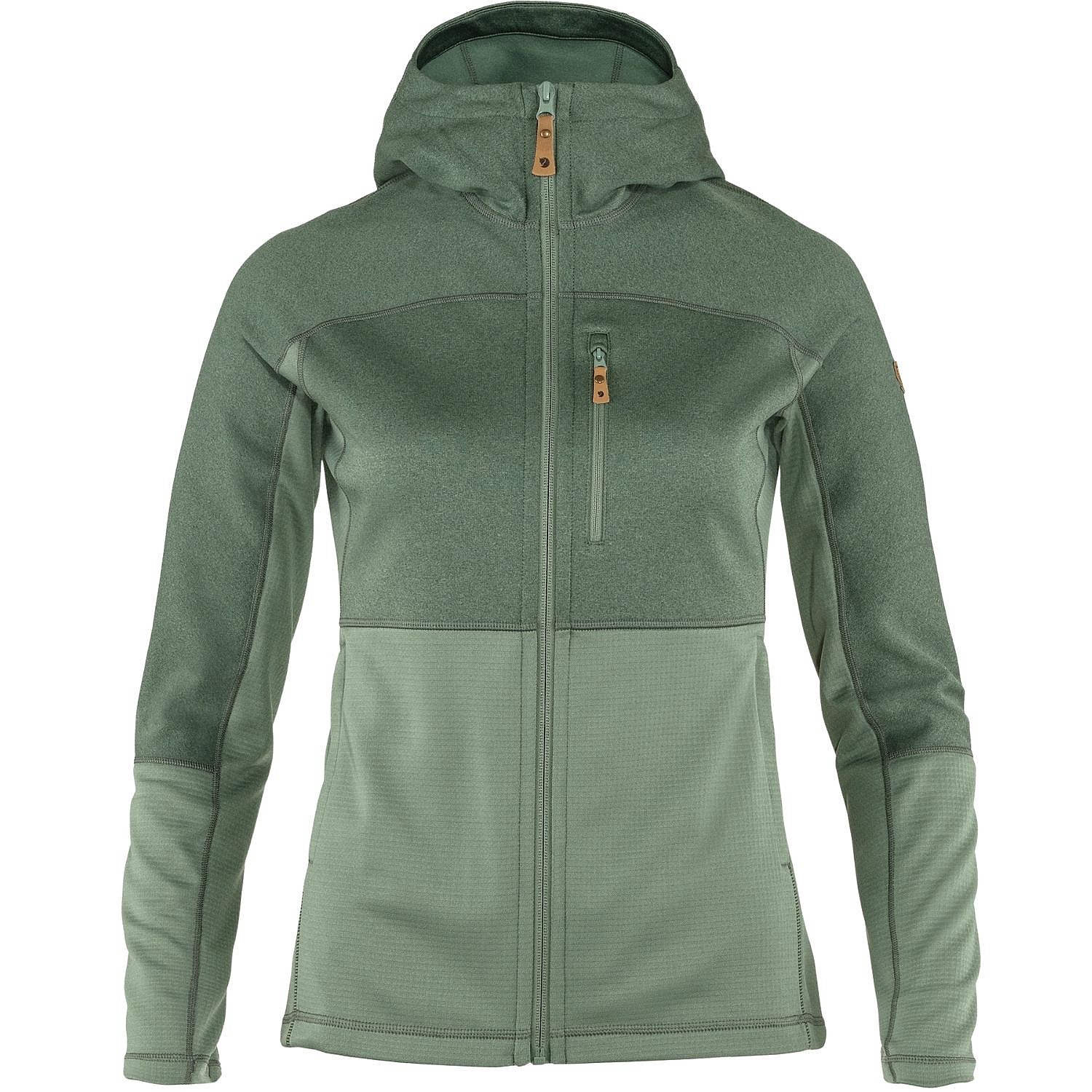 mikina Fjällräven Abisko Trail Fleece Zip - 614/Patina Green - women´s