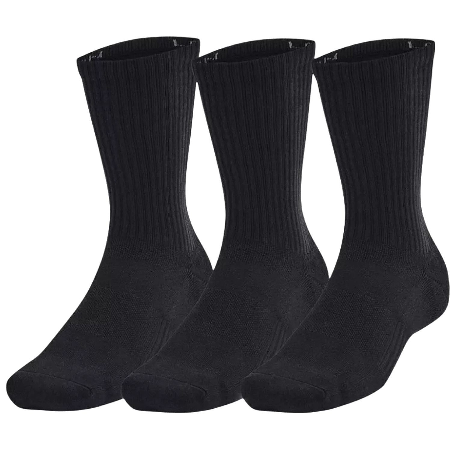calcetines Under Armour Training Cotton 3 Pack Crew - Black/White