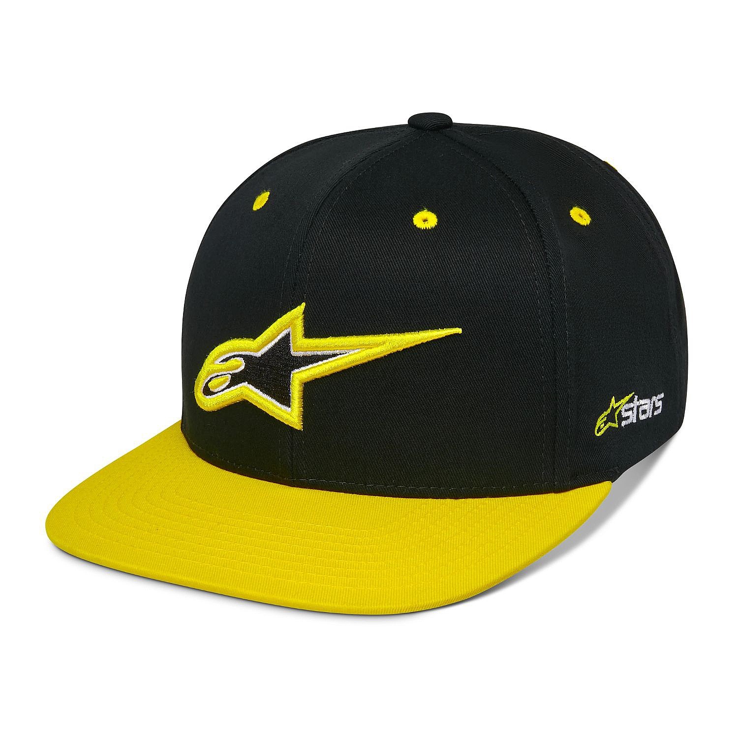 Kappe Alpinestars Thickness Snapback - Black/Hi Vis Yellow - men´s