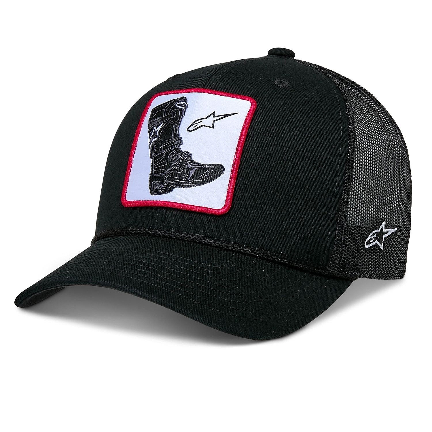 gorra con visera Alpinestars Booted Trucker - Black/Black - men´s