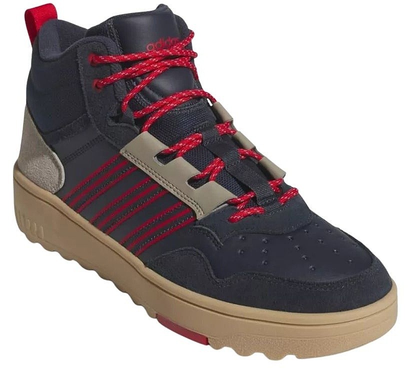 topánky adidas Performance Hoops 4.0 Mid Winterized - Aurora Ink/Better Scarlet/Gum - men´s