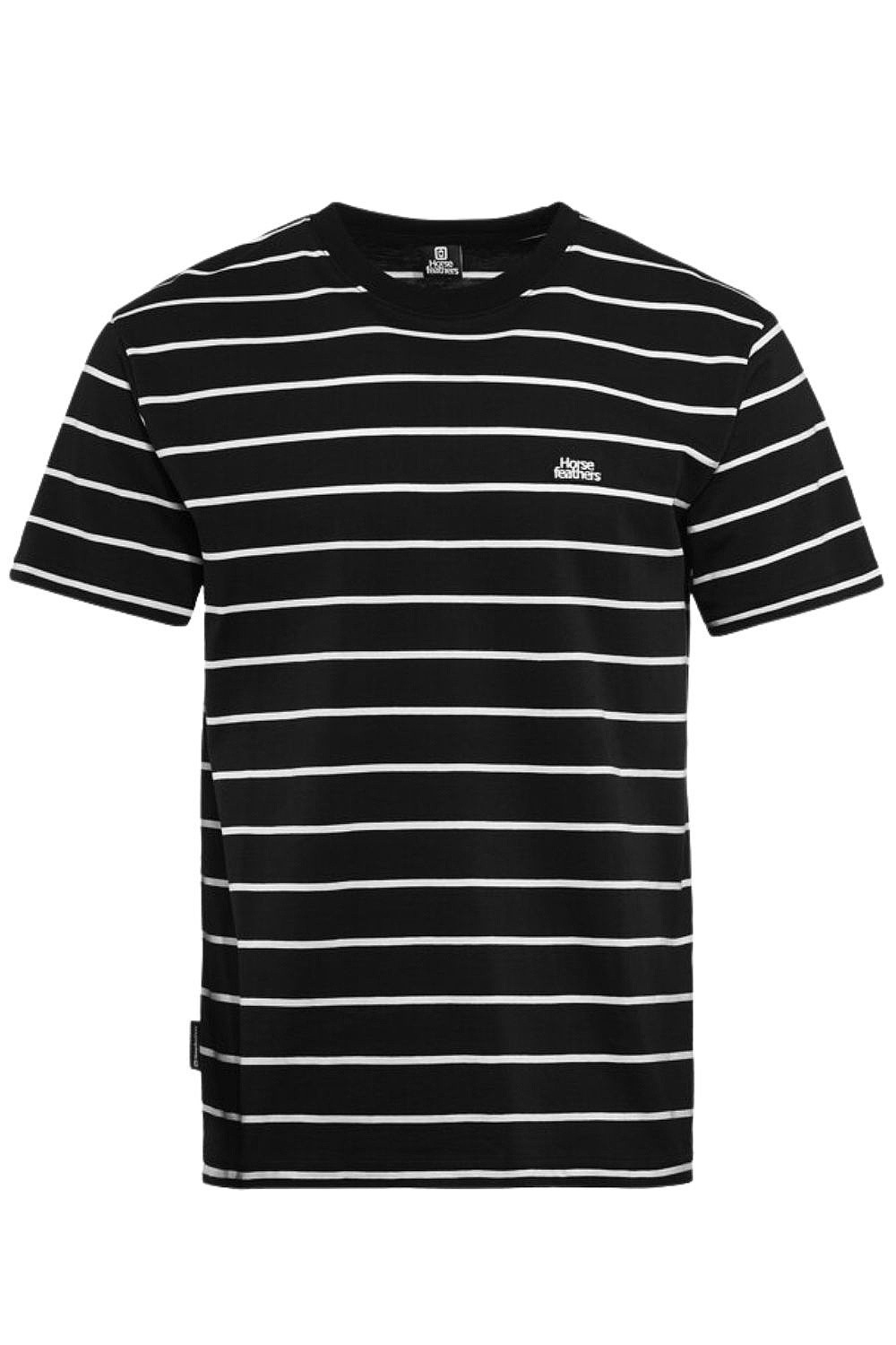T-Shirt Horsefeathers Agent - Black Stripes - men´s