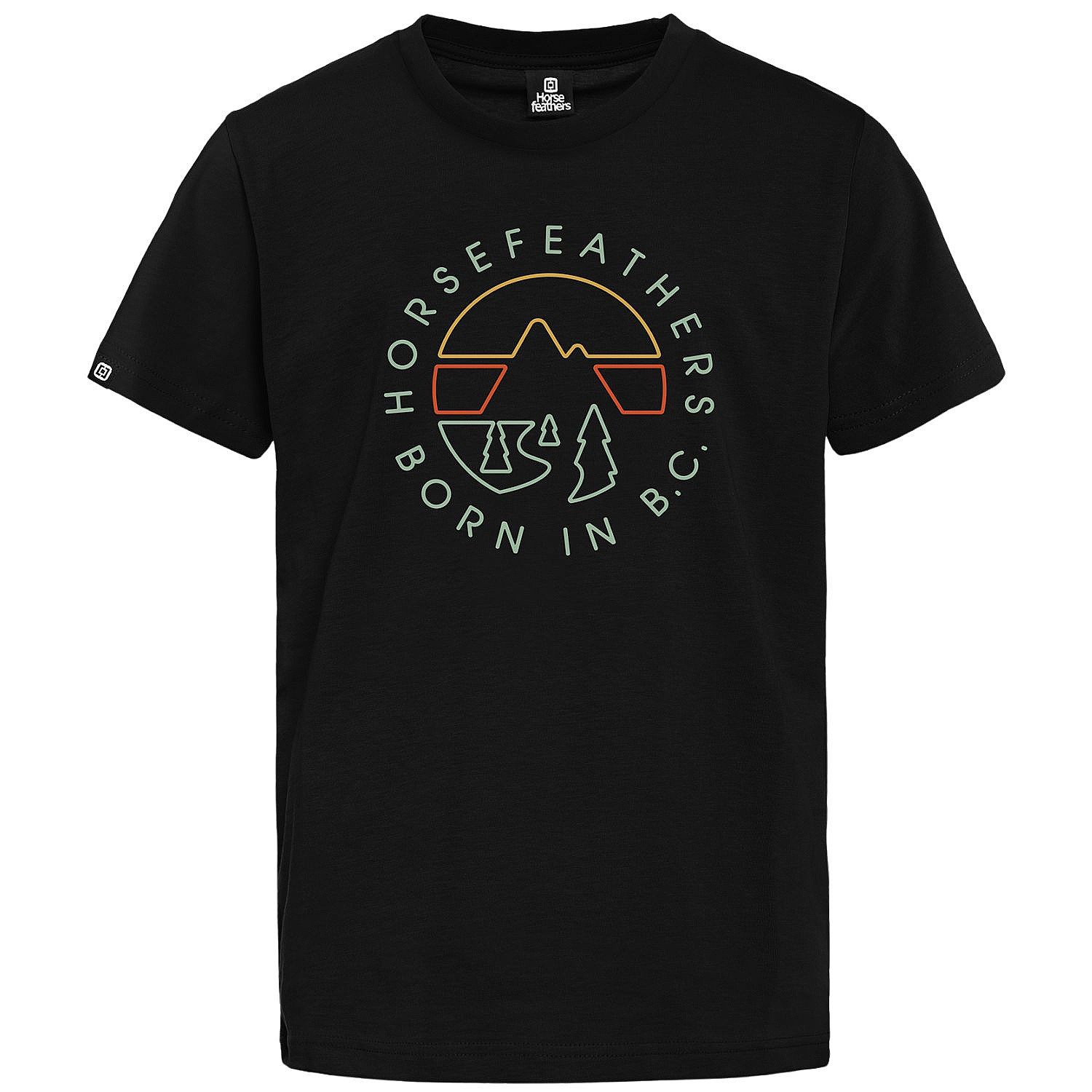 T-Shirt Horsefeathers Line Circle - Black - unisex junior