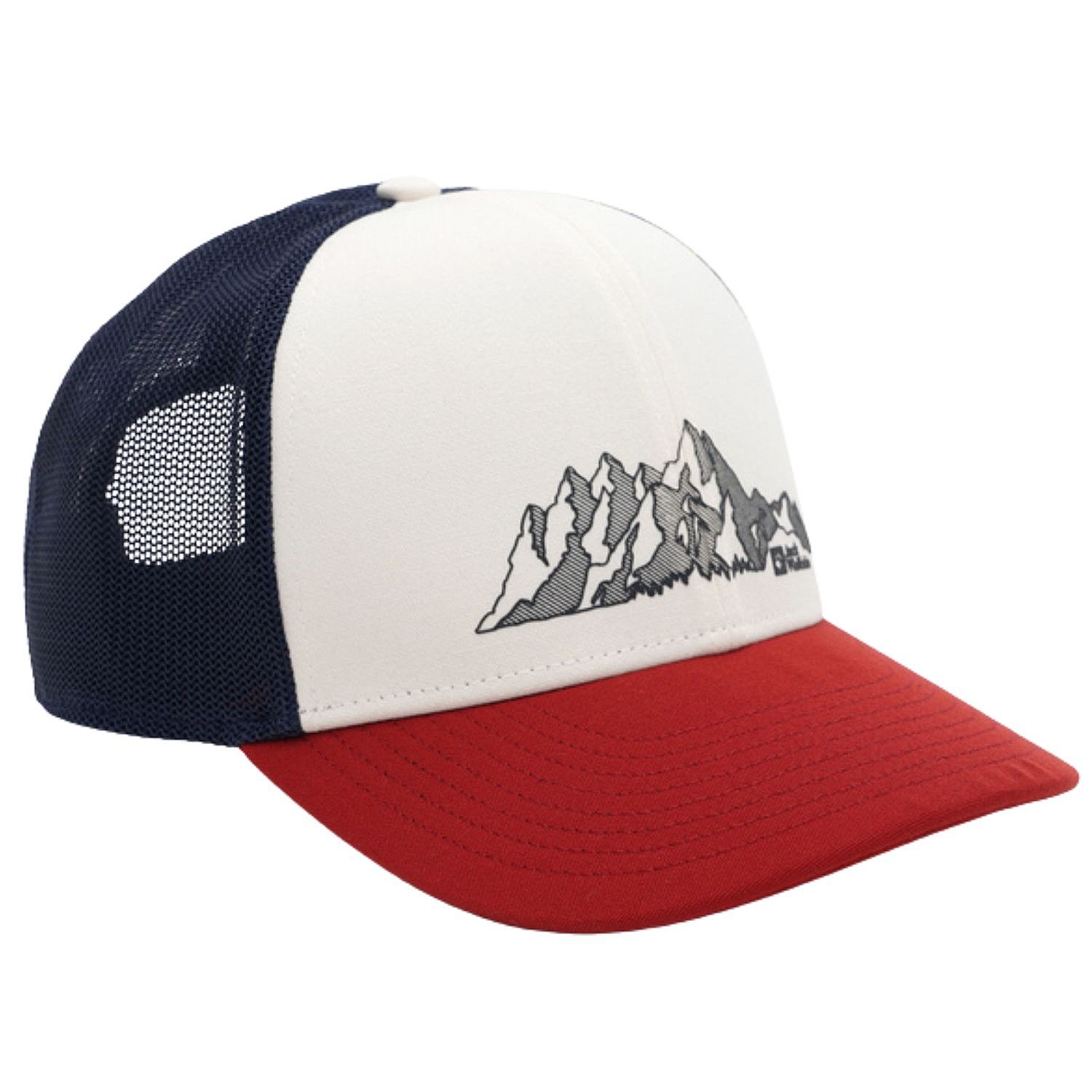 šiltovka Jack Wolfskin Brand Trucker - Mountain Cotton White