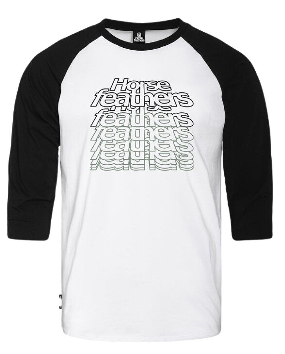 tričko Horsefeathers Rollin Raglan - White/Black - men´s