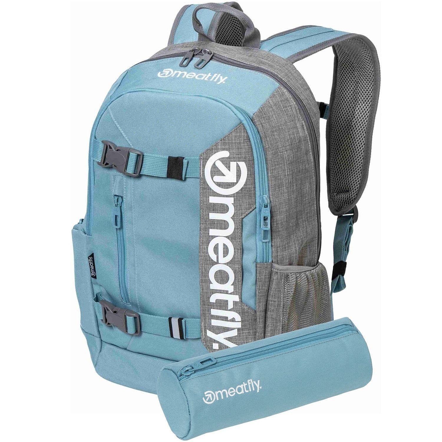 Rucksack Meatfly Basejumper - Grey Heather/Aqua
