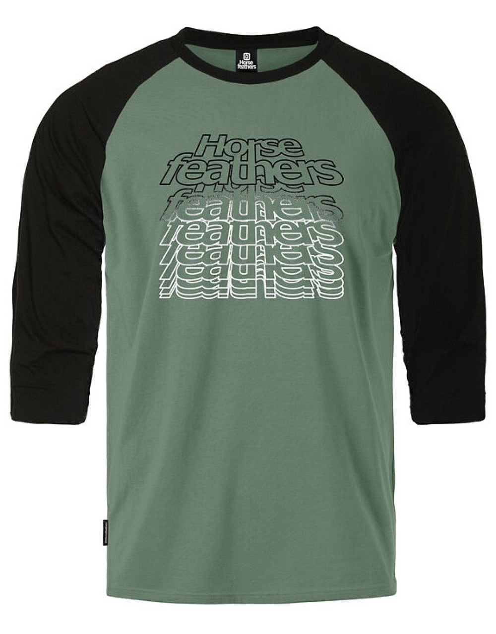 tričko Horsefeathers Rollin Raglan - Iceberg Green/Black - men´s