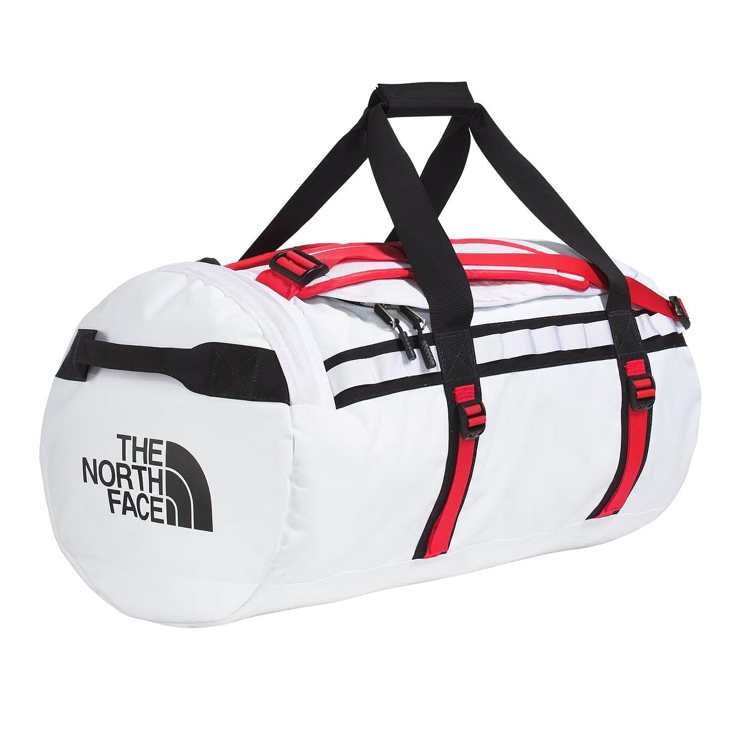 сумка The North Face Base Camp Duffel M - TNF White/TNF Black/Elevation Red