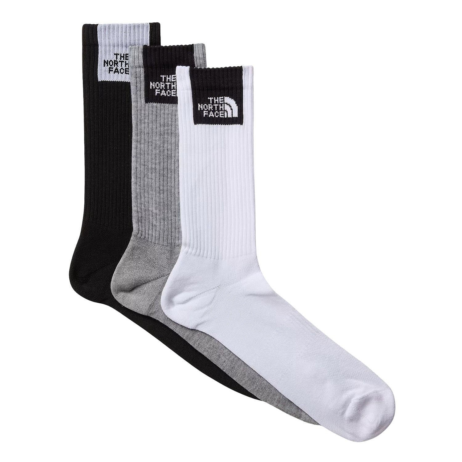 chaussettes The North Face Multi Sport Cush Crew 3 Pack - TNF White/TNF Black/Monument Grey