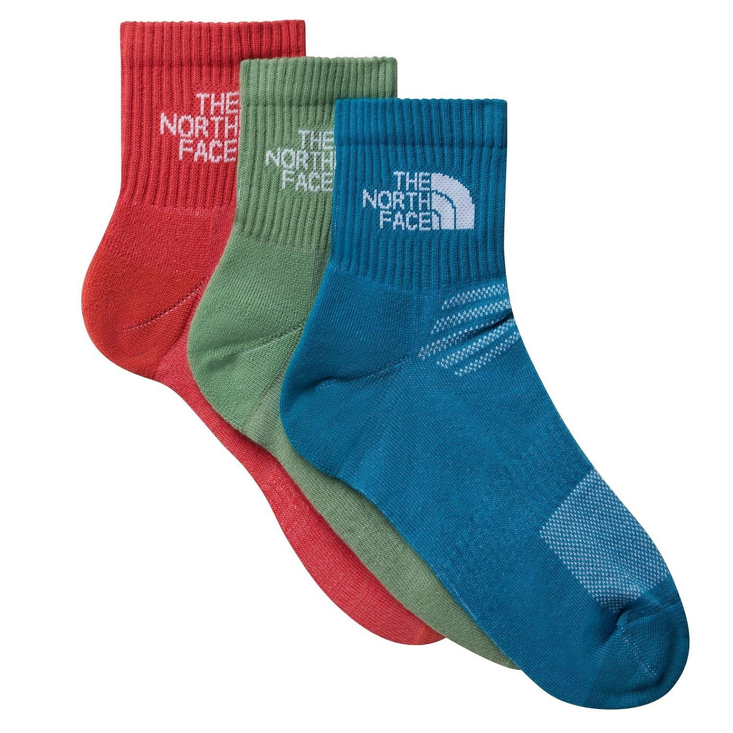 skarpety The North Face Multi Sport Cush Quarter 3 Pack - Dusk Blue/Slate Moss/Mars Dust