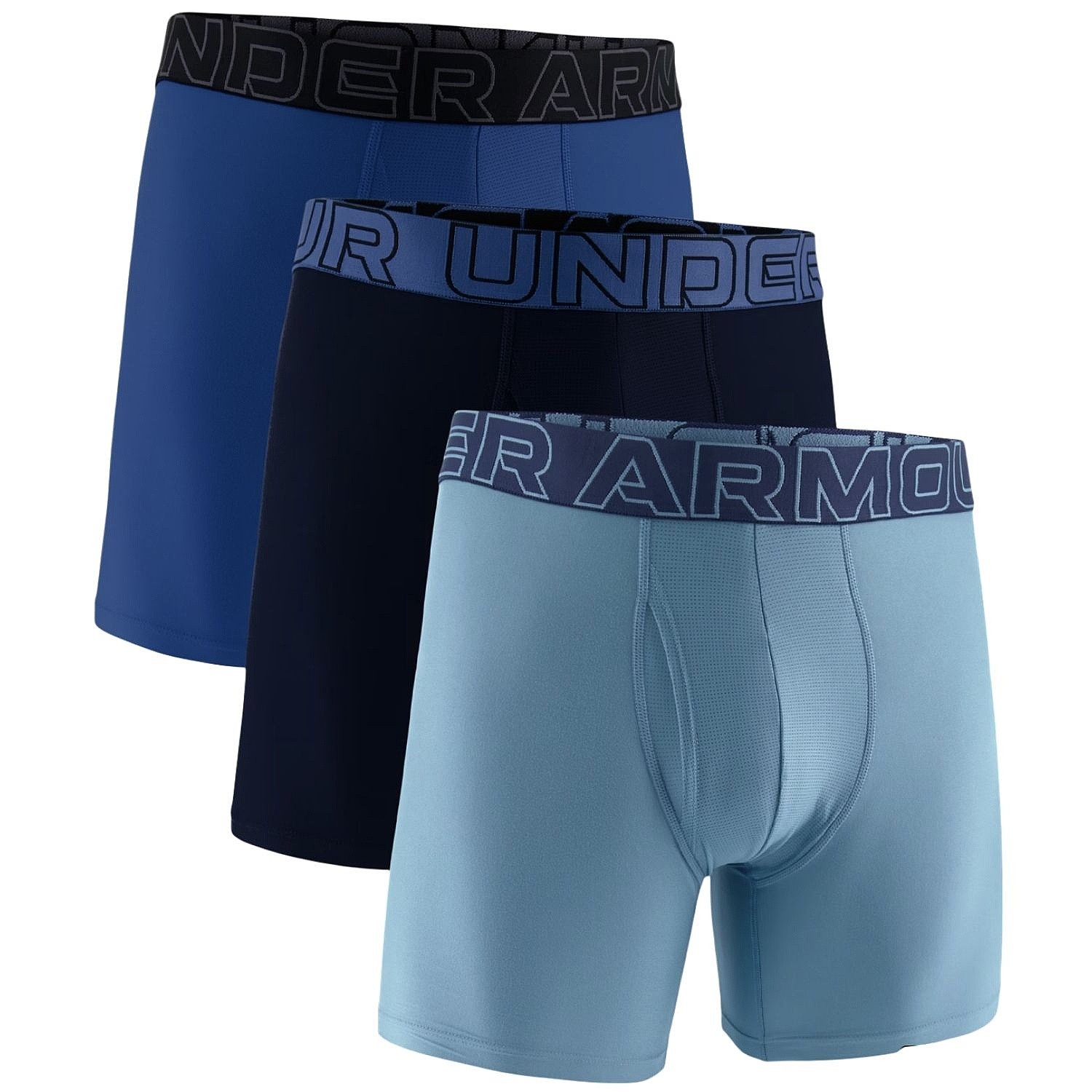 shorts Under Armour Perf Tech 6in 3 Pack - Blue Smoke - men´s