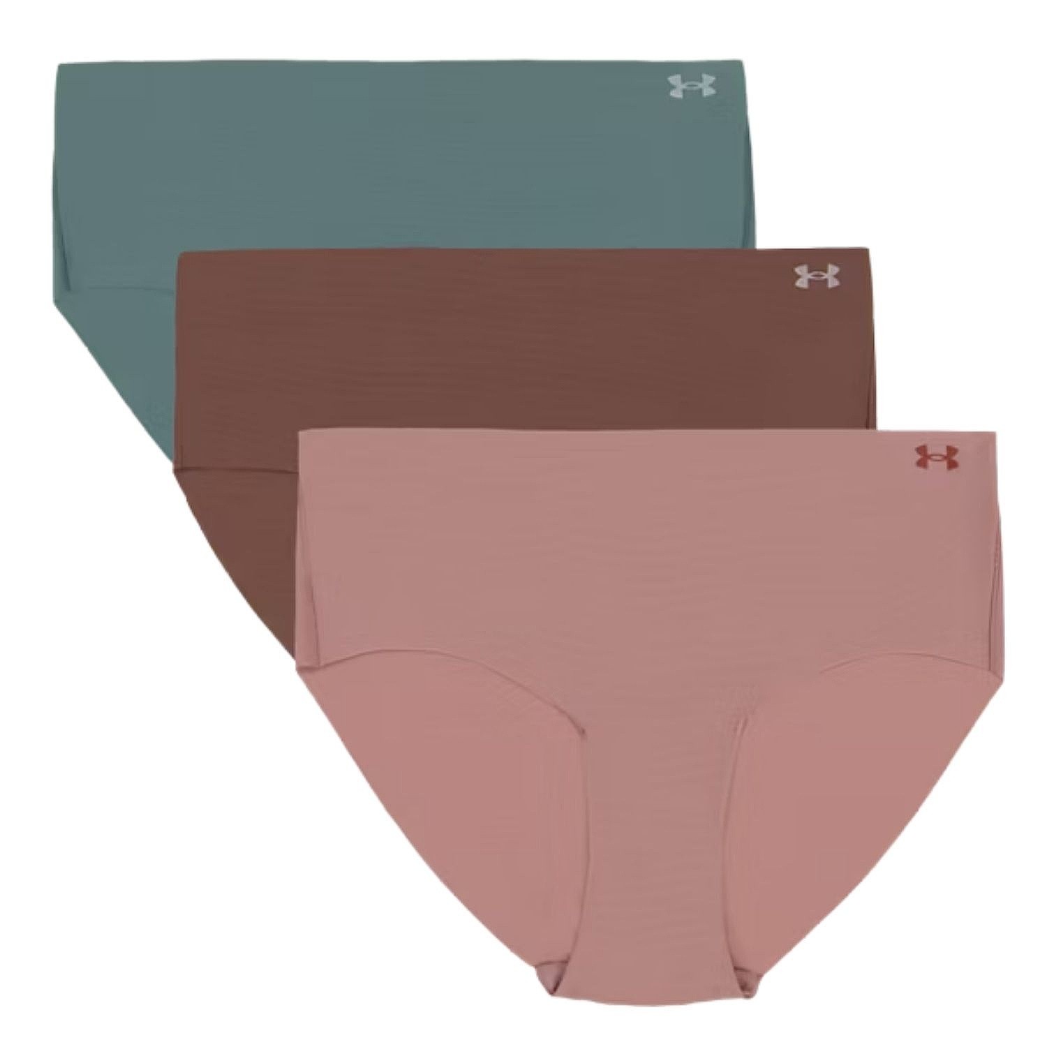 kalhotky Under Armour Pure Stretch No Show Hipster 3 Pack - Toumaline Pink