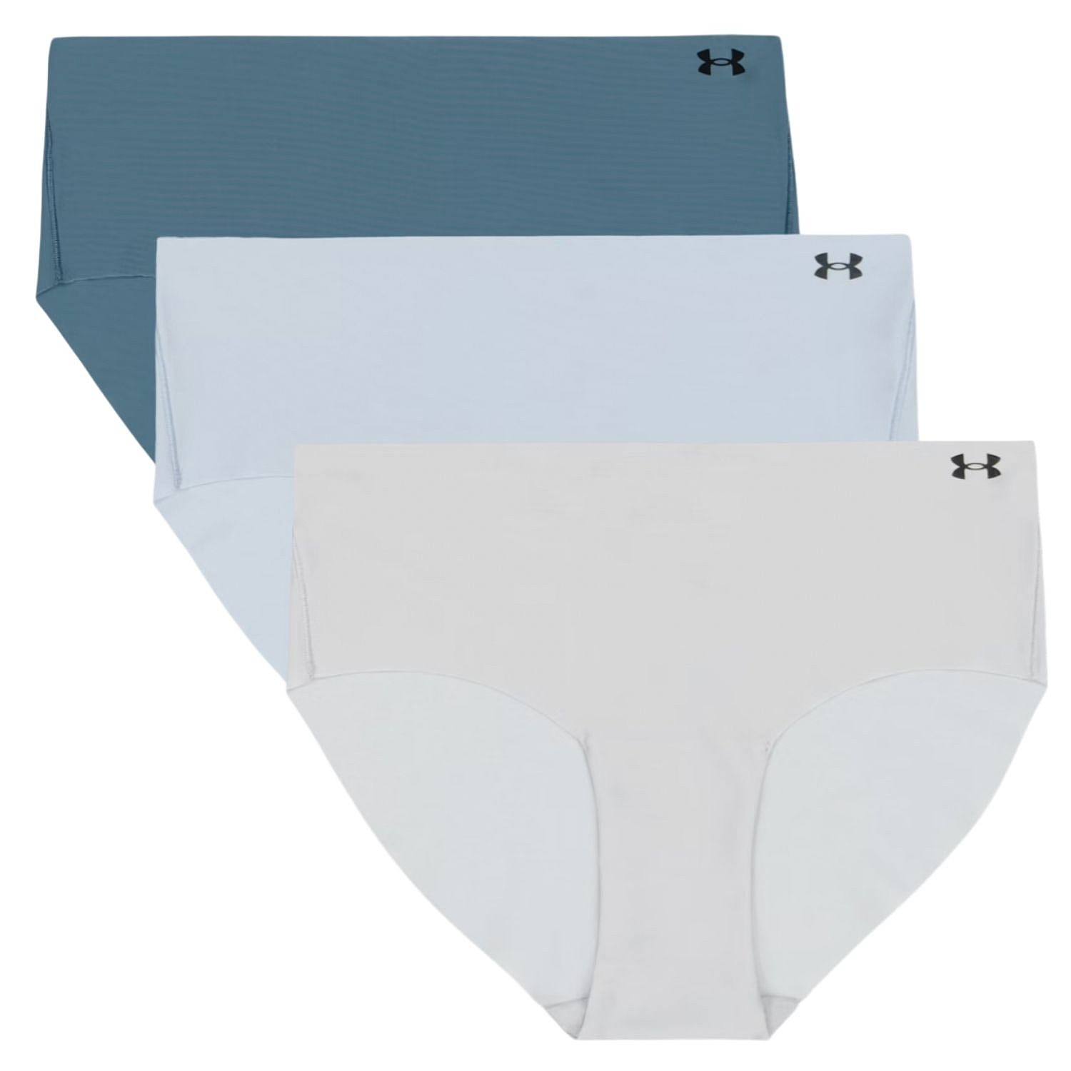 kalhotky Under Armour Pure Stretch No Show Hipster 3 Pack - Blue Calm