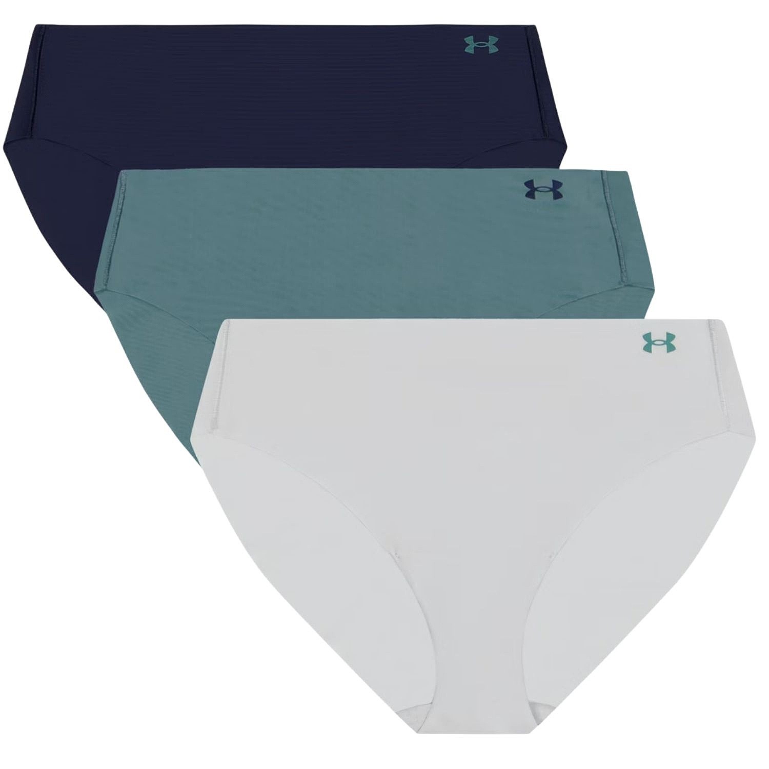 kalhotky Under Armour Pure Stretch No Show Bikini 3 Pack - Halo Gray