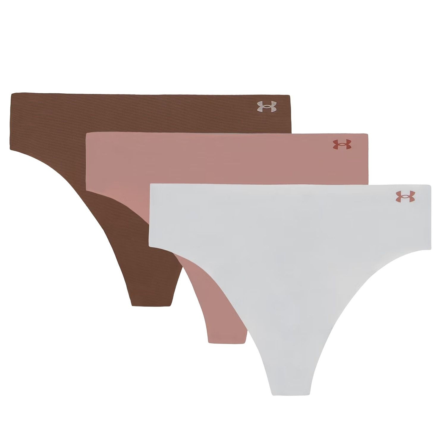 culotte Under Armour Pure Stretch No Show Thong 3 Pack - Halo Gray - women´s