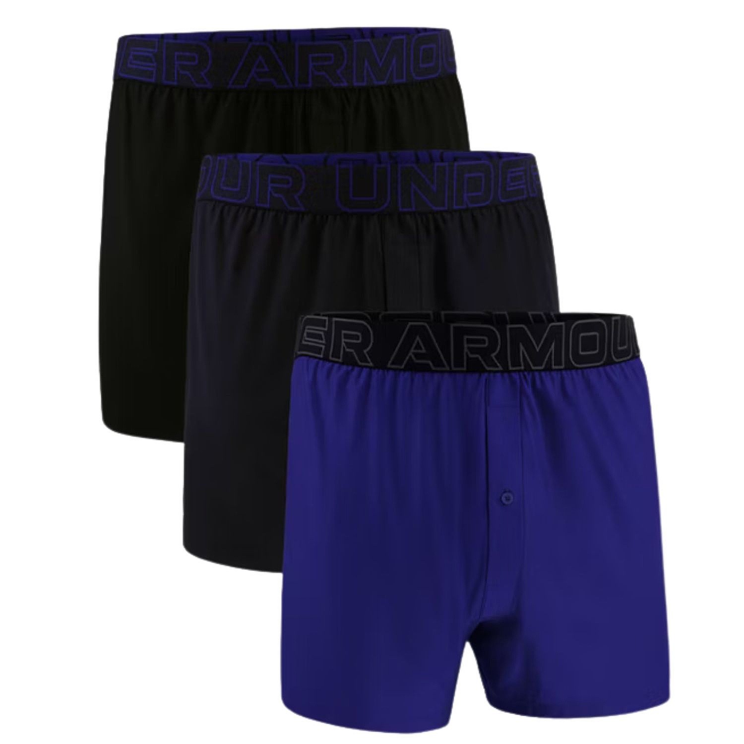 trenírky Under Armour Lounge Tech Mesh Boxer 6in 3 Pack - Royal - men´s