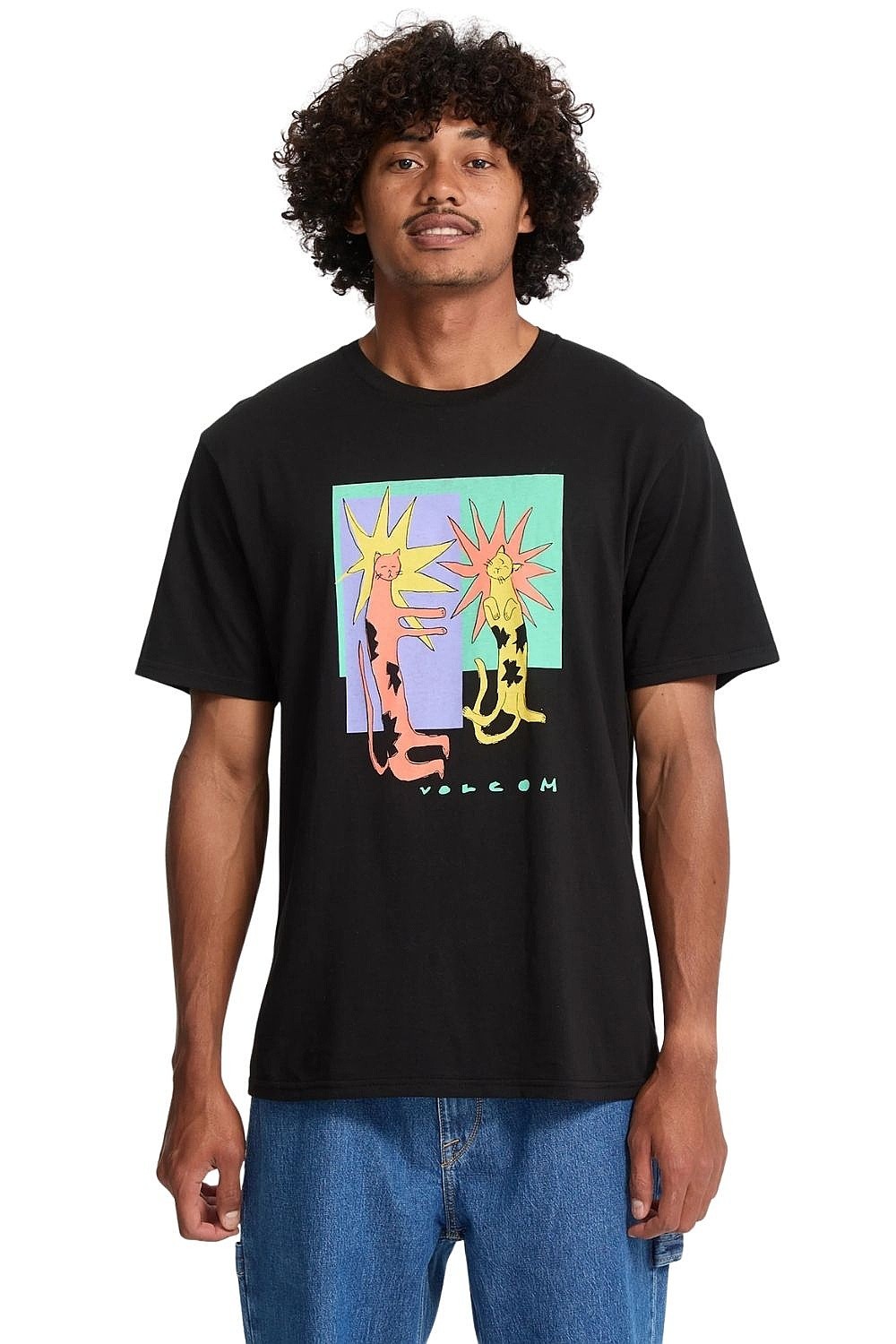 T-shirt Volcom Longo Cats - Black - men´s