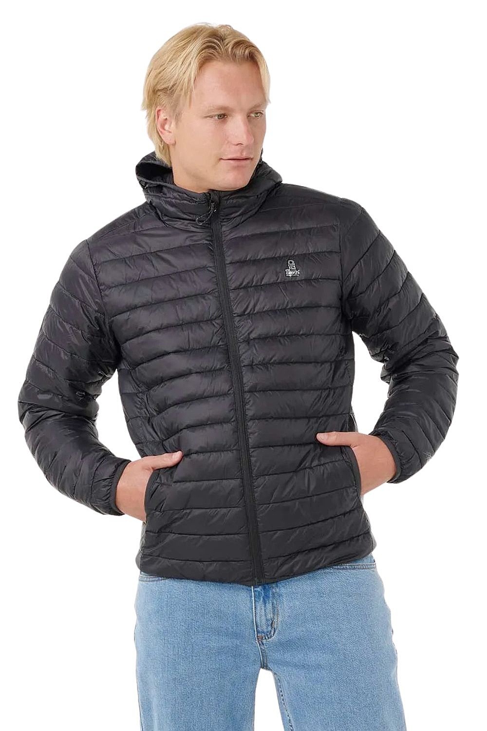 veste Rip Curl Anti Series Search Puffer Hood - Black - men´s