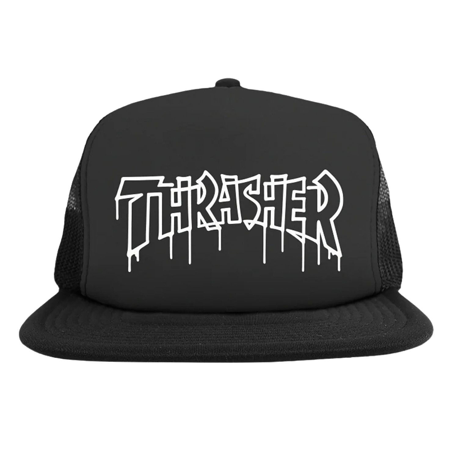 šiltovka Thrasher One-Liner Trucker - Black/Black - men´s