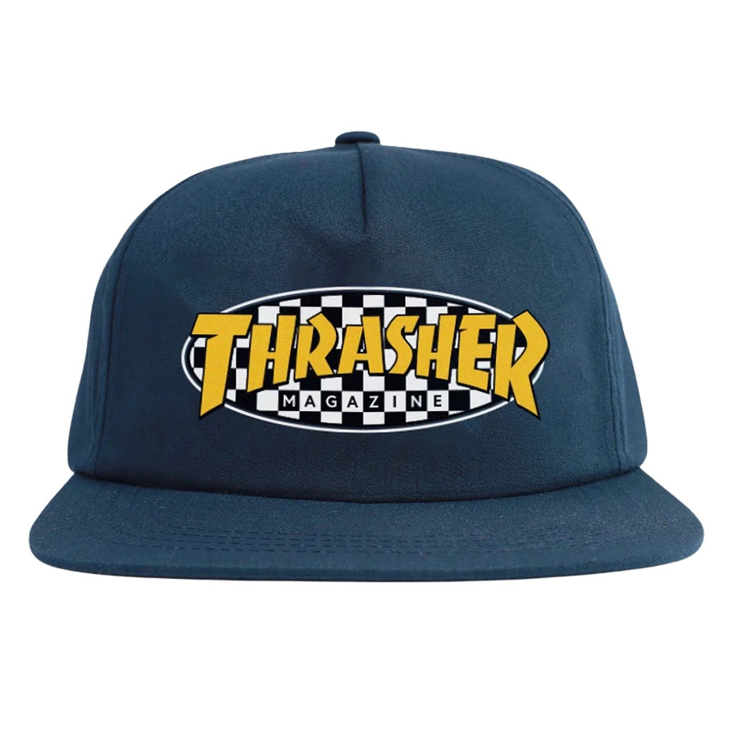 kasket Thrasher Checkered Oval Snapback - Navy - men´s