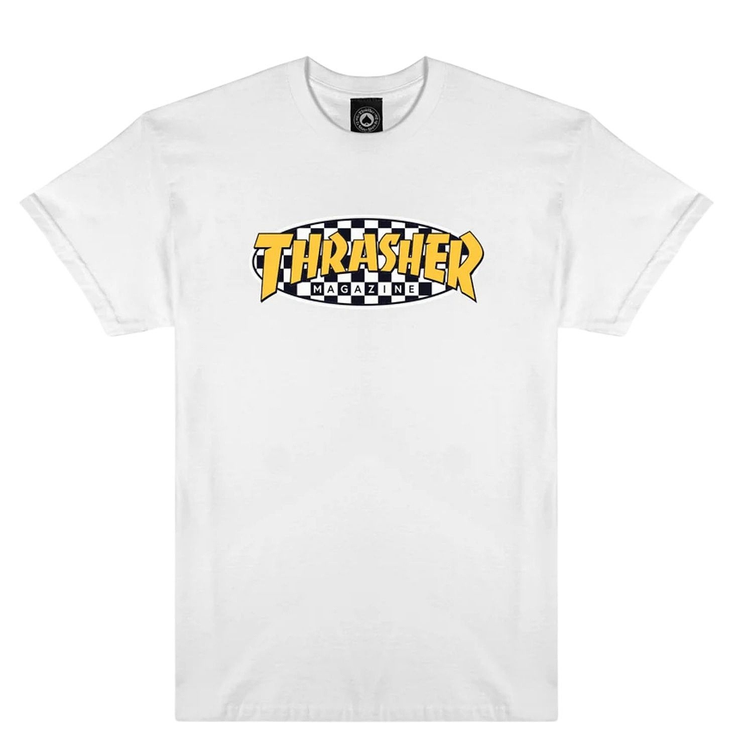 póló Thrasher Checkered Oval - White - men´s