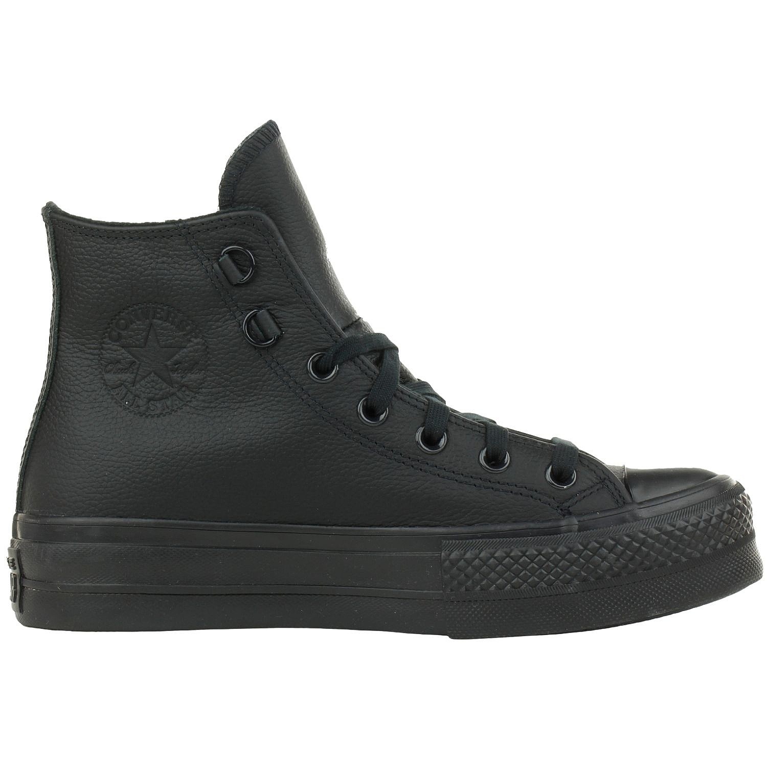 chaussures Converse Chuck Taylor All Star Lift Platform Leather Hi - A12969/Black/Black/Black - women´s