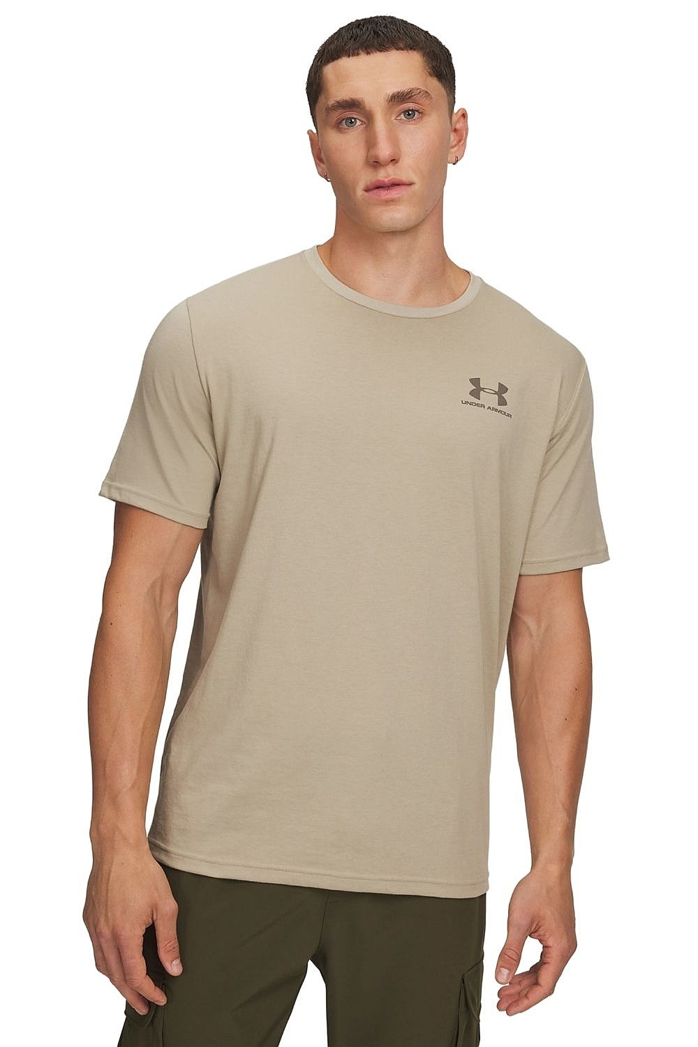 T-shirt Under Armour Sportstyle Left Chest - City Khaki/Taupe Dusk - men´s