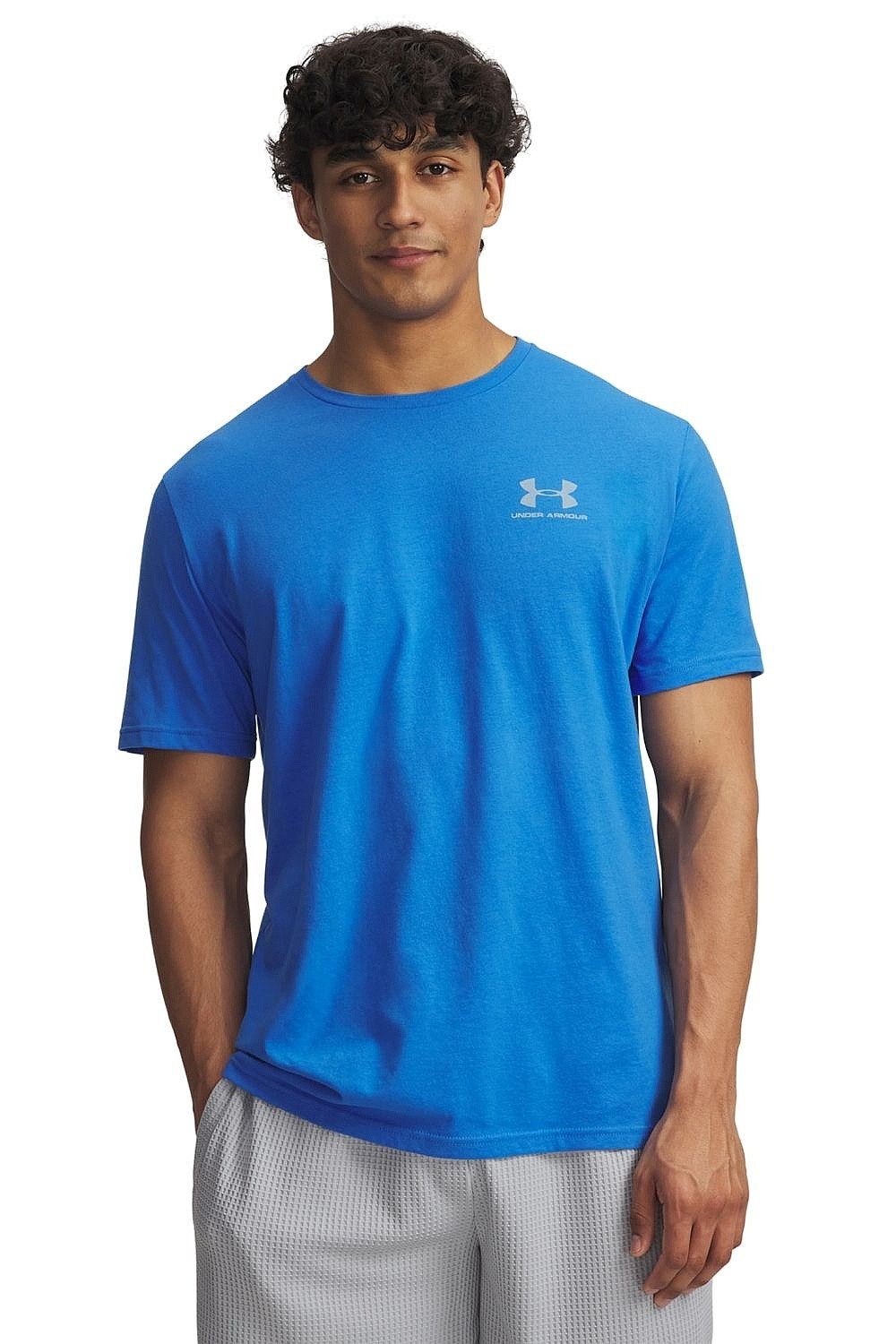 tričko Under Armour Sportstyle Left Chest - Blue Atlantis/Blue Calm - men´s
