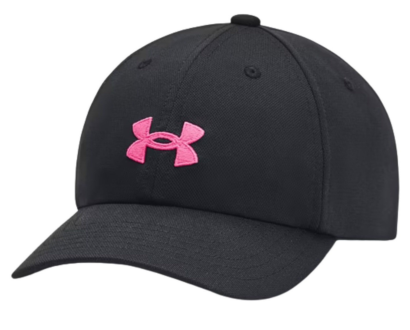 casquette Under Armour Blitzing Low Adjustable Youth - Black/Super Pink - girl´s