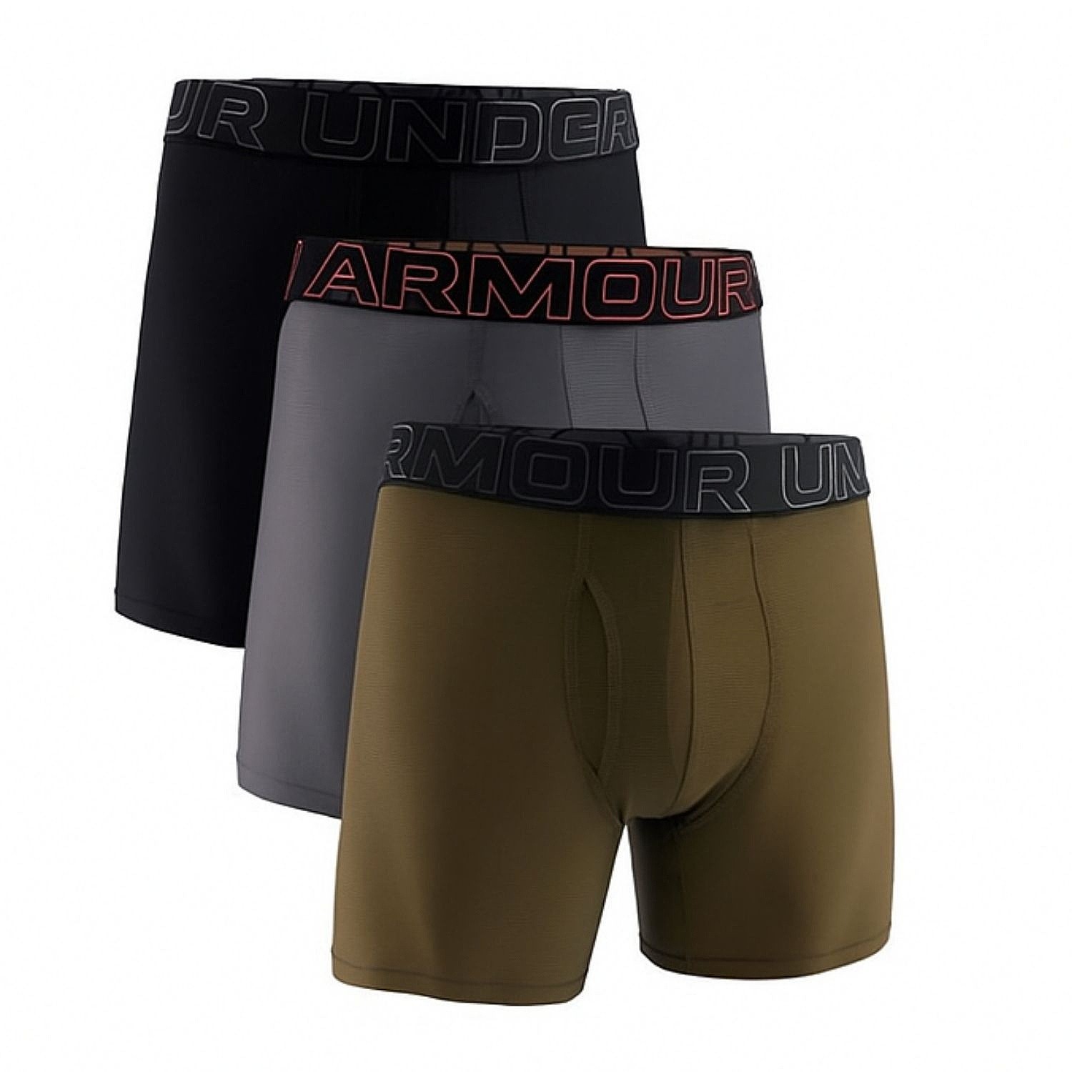 Boxershorts Under Armour Perf Tech Mesh 6in 3 Pack - Expedition Green - men´s