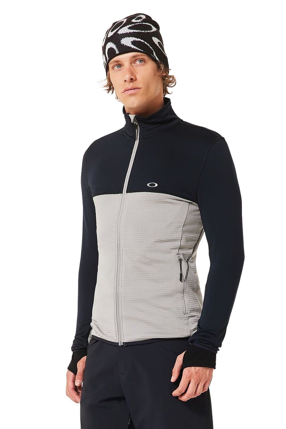 mikina Oakley Canopy Zip - Cement - men´s