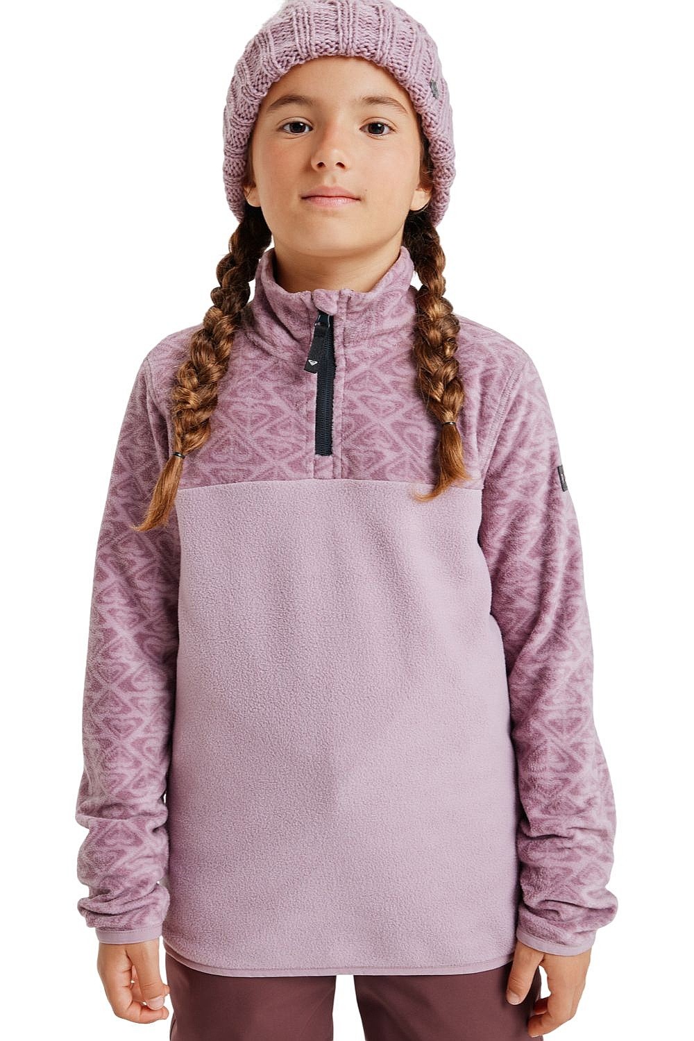 Sweatshirt Roxy Whitecamp - MGQ1/Discreet Mauve Roxygram Tonal - girl´s