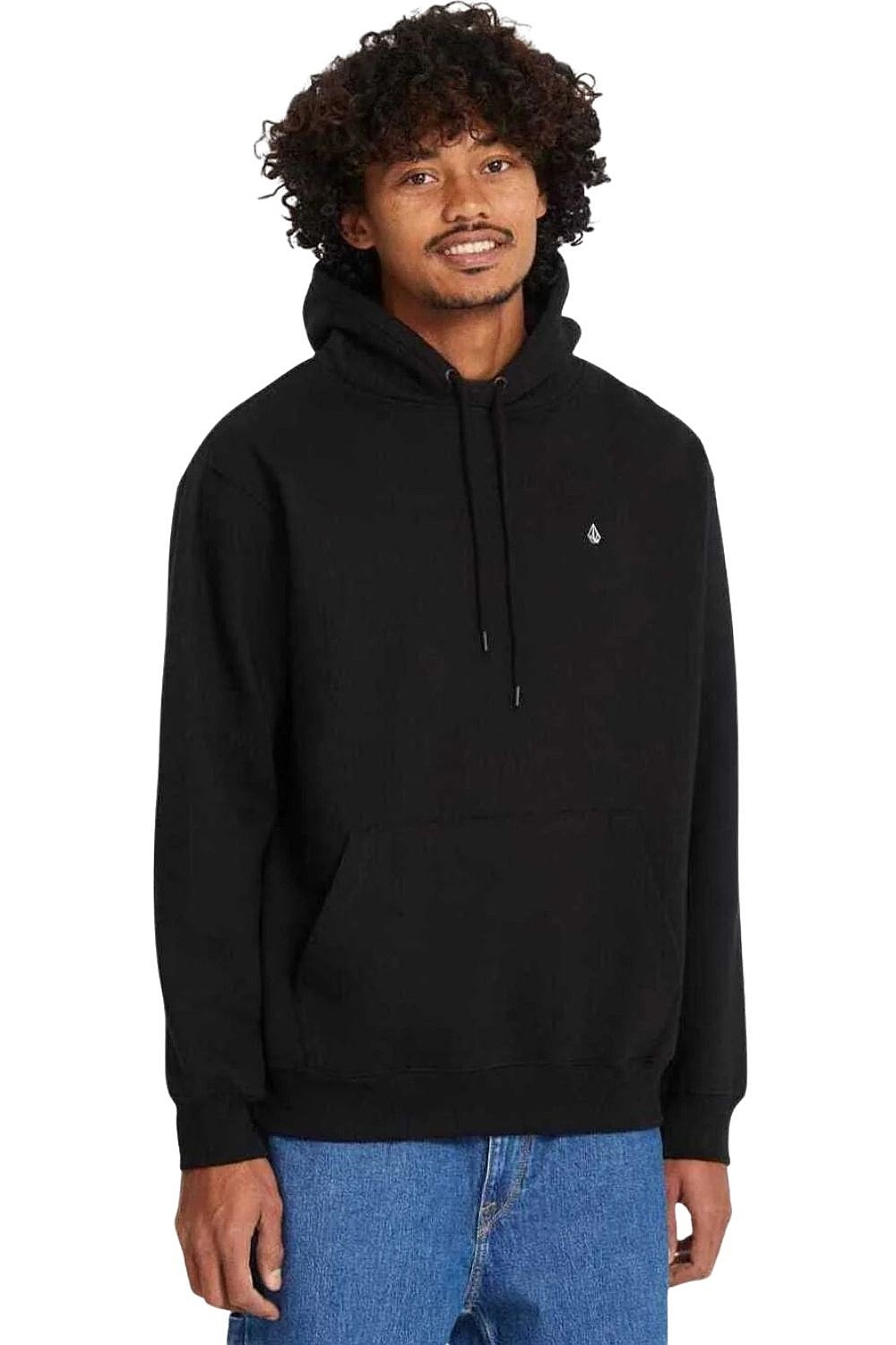 hoodie Volcom Single Stone Pullover - Black - men´s