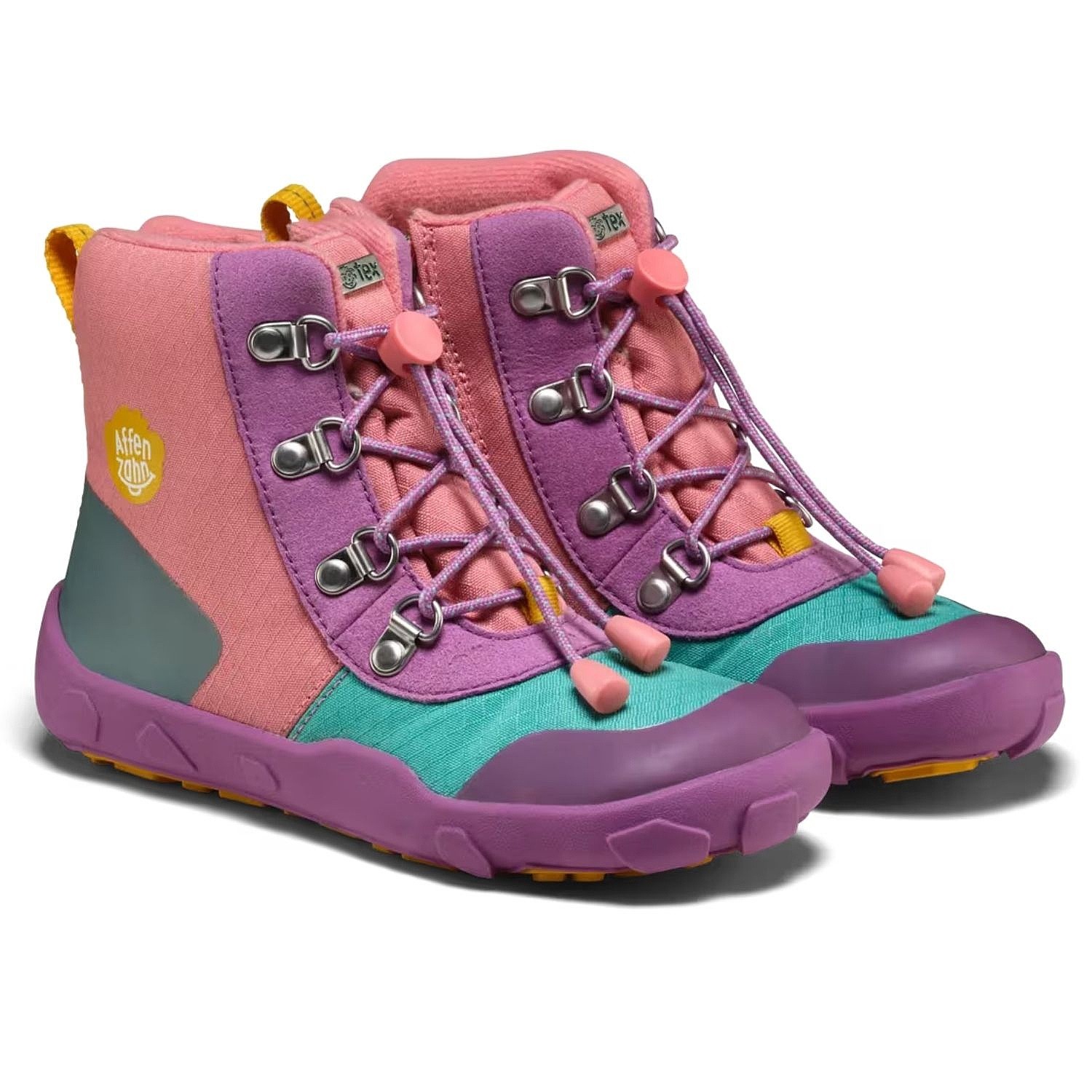 sko Affenzahn Mid Boot Vegan Discovy Owl - Rose - kid´s