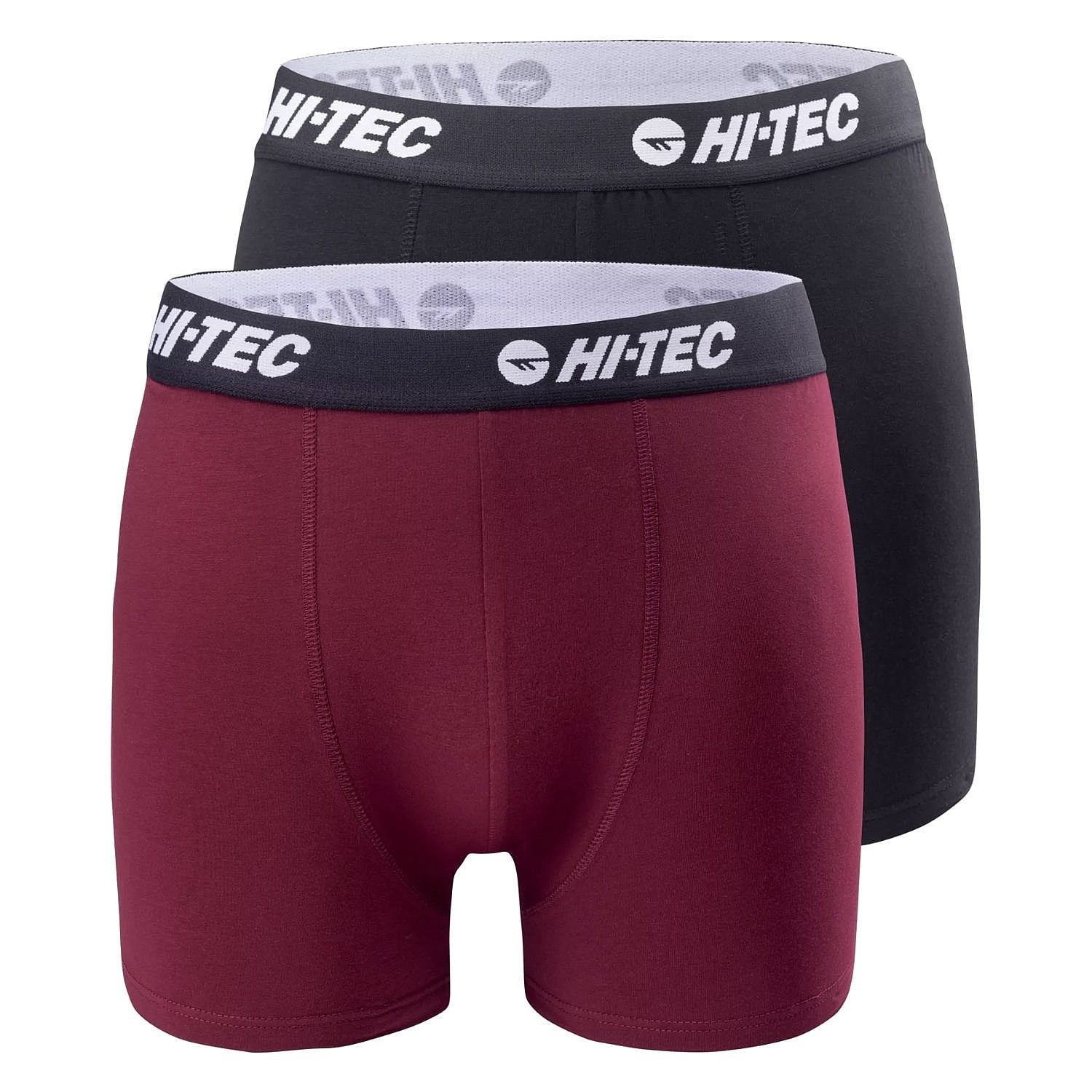 trenírky Hi-Tec Mireio 2 Pack - Black/Cabernet - men´s
