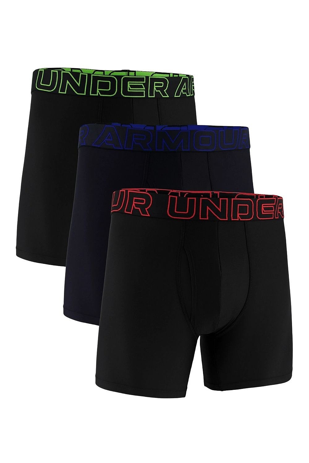 short Under Armour Perf Tech 6in 3 Pack - Black/Lava Red - men´s