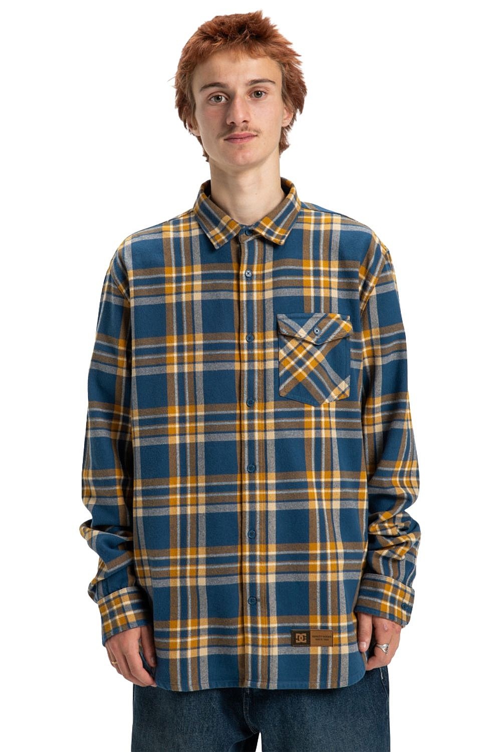 camicia DC Marshal Flannel LS - BRQ0/Dark Denim - men´s