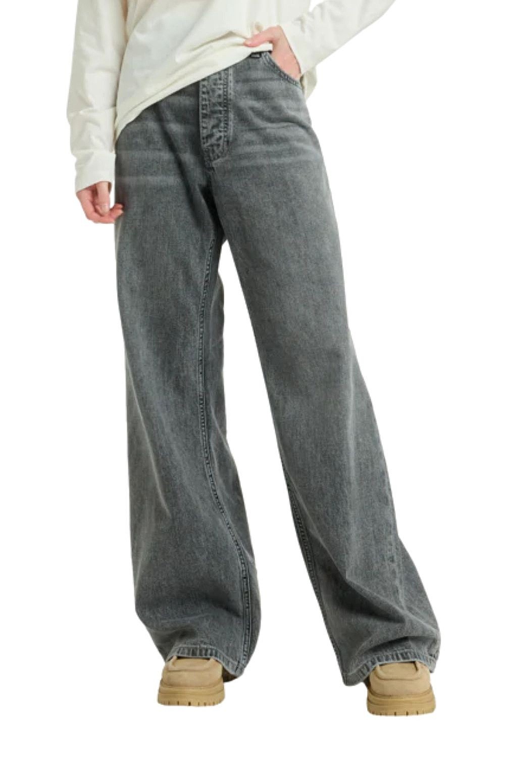jeansy Roxy Milla Wide Leg Regular - KPH0/Mid Grey - women´s