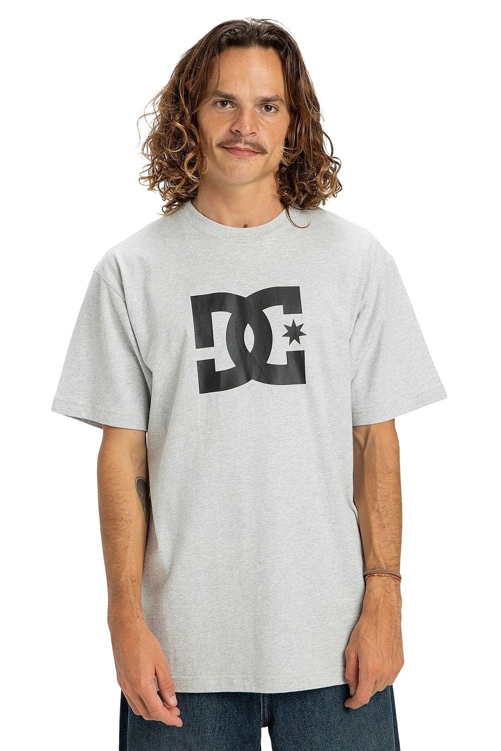 camisa DC Star Hss - SFRH/Light Heather Grey - men´s