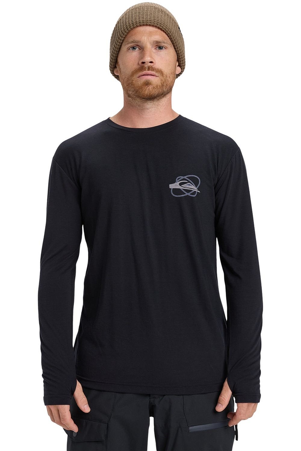 tričko Quiksilver Coastal Run LS - KVJ0/Black - men´s