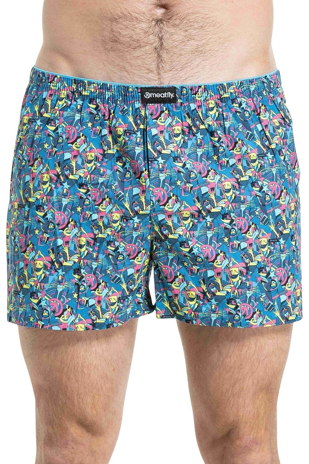 trenírky Meatfly Agostino 2 Pack - Pink Partyboi/Cityboi - men´s